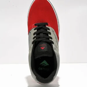 Tenis Emerica The Low Vulc Rojos Gris Negro