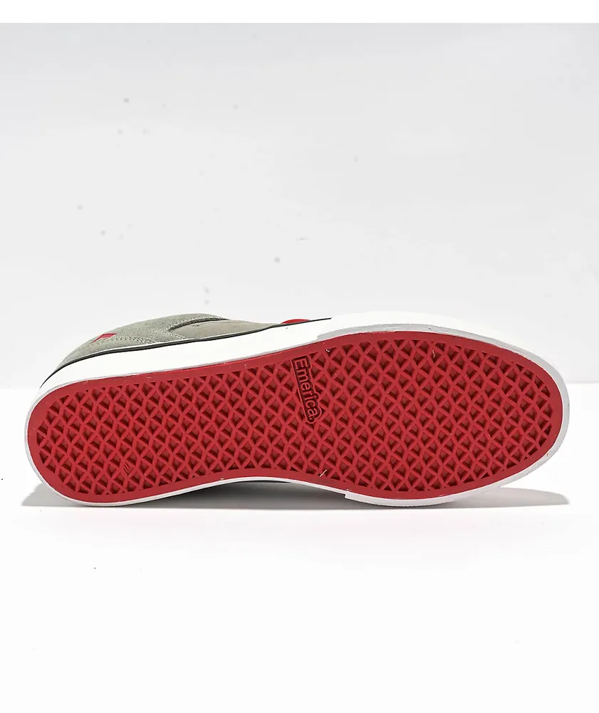 Tenis Emerica The Low Vulc Rojos Gris Negro - Imagen 3