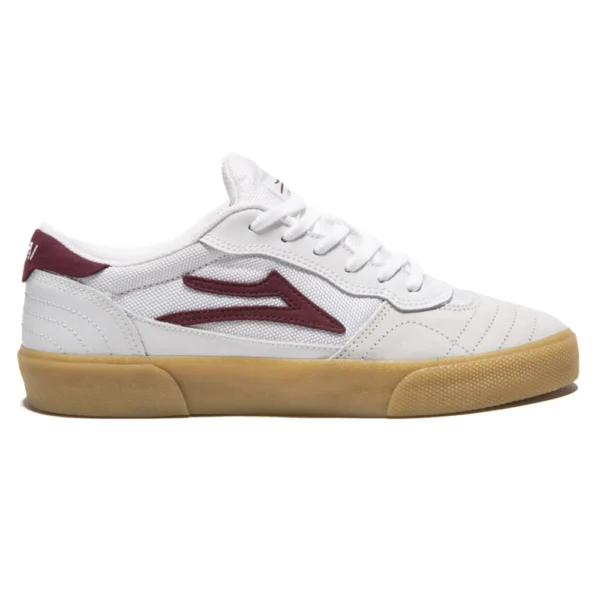 Tenis Lakai Cambridge Blanco Burgundy